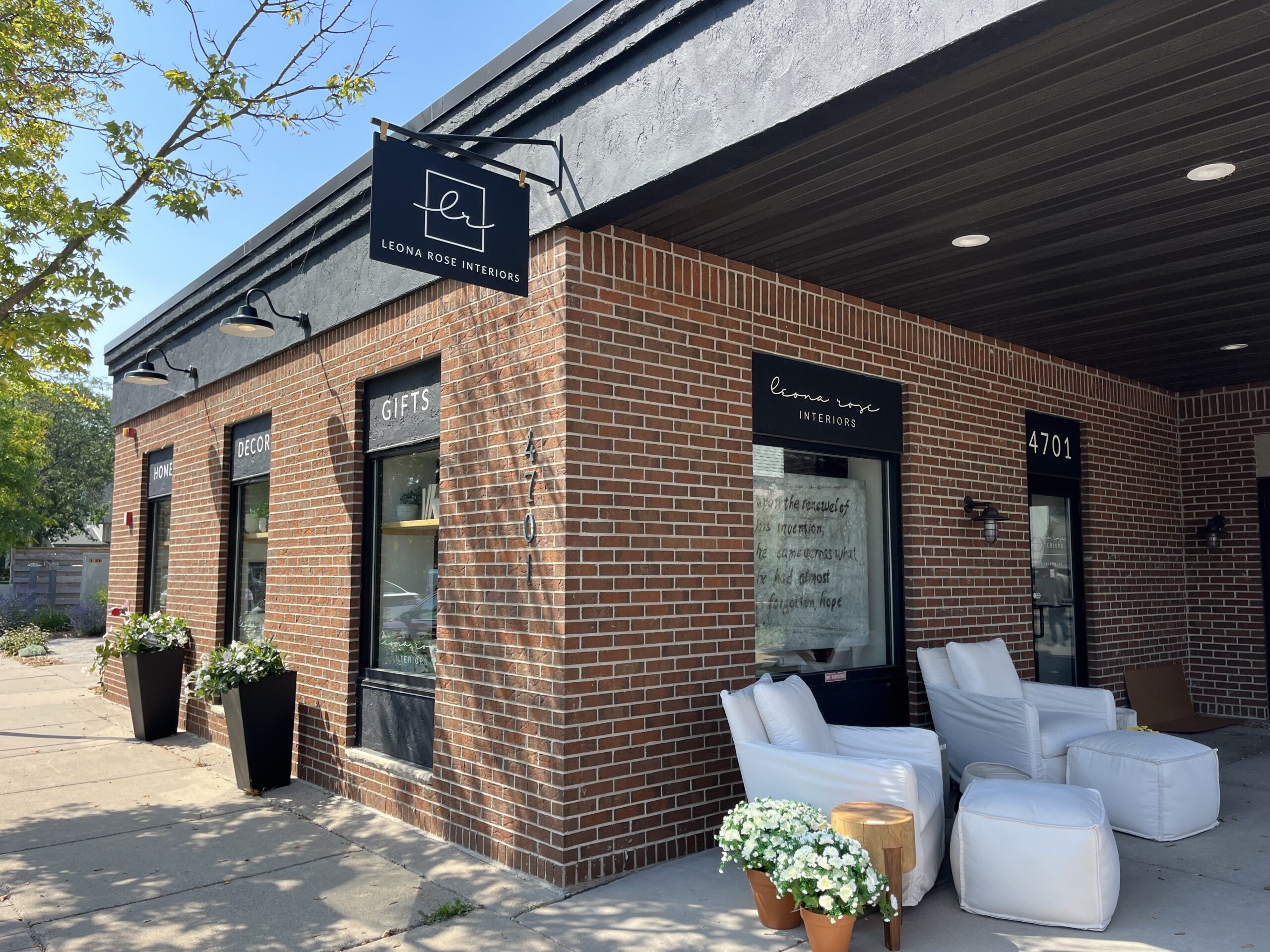 leona rose interiors store exterior